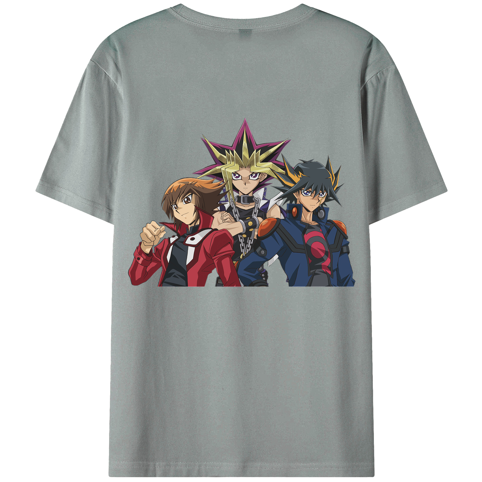 （画像用） 遊☆戯☆王 Yu-Gi-Oh! 綿100％ メンズ半袖Tシャツ（バックプリント） 通気性